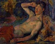 Eduard Magnus Awakening Faun oil painting artist